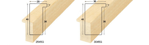 Série complète d'èchantillons à angle de la baguette 617 (5 pièces)