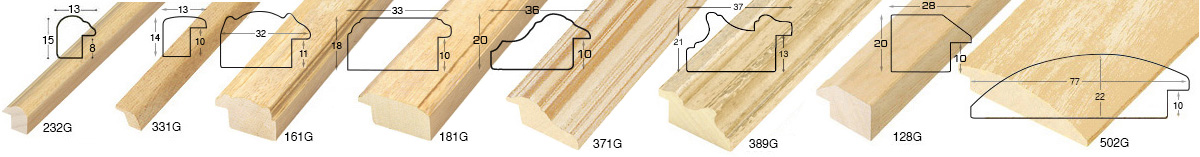 Echantillon à angle baguette 232G
