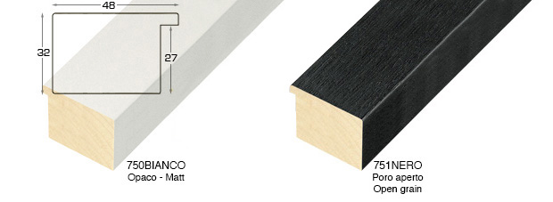 g49a750w - Feuillure haute Plat Blanc Noir