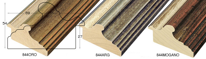 Série complète d'èchantillons à angle de la baguette 844 (4 pièces)