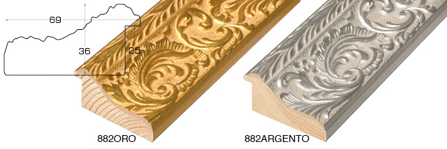 Echantillon à angle baguette 882ORO