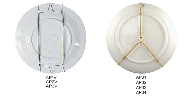 Accroche-assiettes en laiton 3 positions - 12/16 cm - 2 pièces