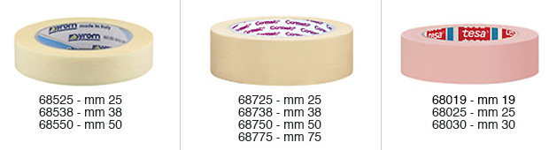 Ruban adhésif papier couleur paille - mm 25x50 m