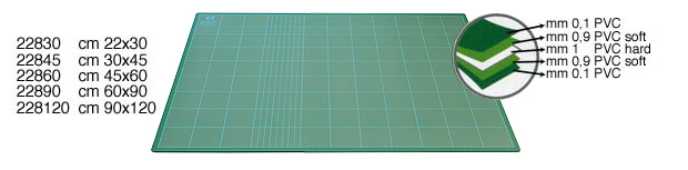 Tapis de coupe type vert - 22x30 cm
