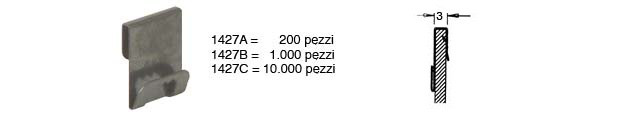 Attaches brunies à encastrement - Par 200