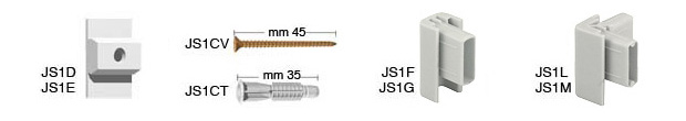 Connecteur pour JS1 pour mur régulier - 50 pces