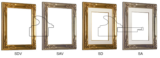 Cadre Siena doré cm 50x60 sans pass.