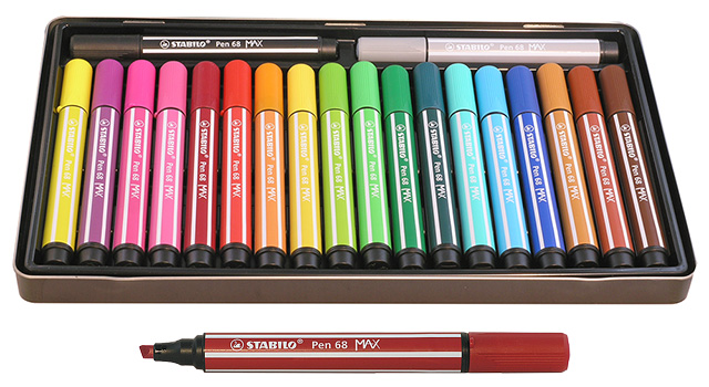 Série complète de 20 feutres Stabilo Pen 68 MAX