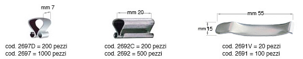 Pinces à pression 7 mm - Par 200 pcs