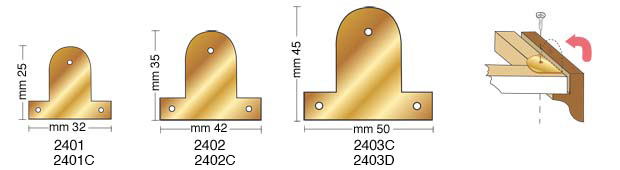 Lamelles fer laitonné n.1 - 25 mm - Par 500 pcs