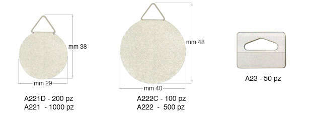 Attaches en toile gommée diamètre 29 mm - Par 200
