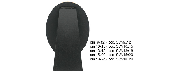 Dos ovales noirs 9x12 cm avec appui