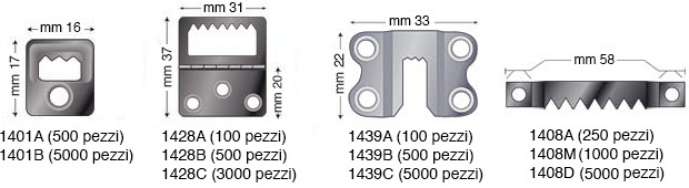 Attaches dents de scie en fer bruni - Par 500 pcs