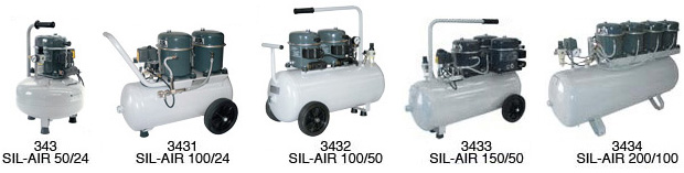Compresseur silencieux SIL-AIR 50/24 - 24 litres