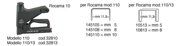 Agrafes 105 mm 5 pour Rocama 105/108 - Par 5.000 pcs.