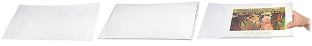 Pochettes PVC soudées – carton léger blanc - cm 21x26