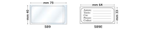Pochettes adhésives transparentes 4x7,5 cm - Par 100