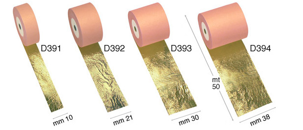 Feuille imitation or en rouleau mm 10x50m