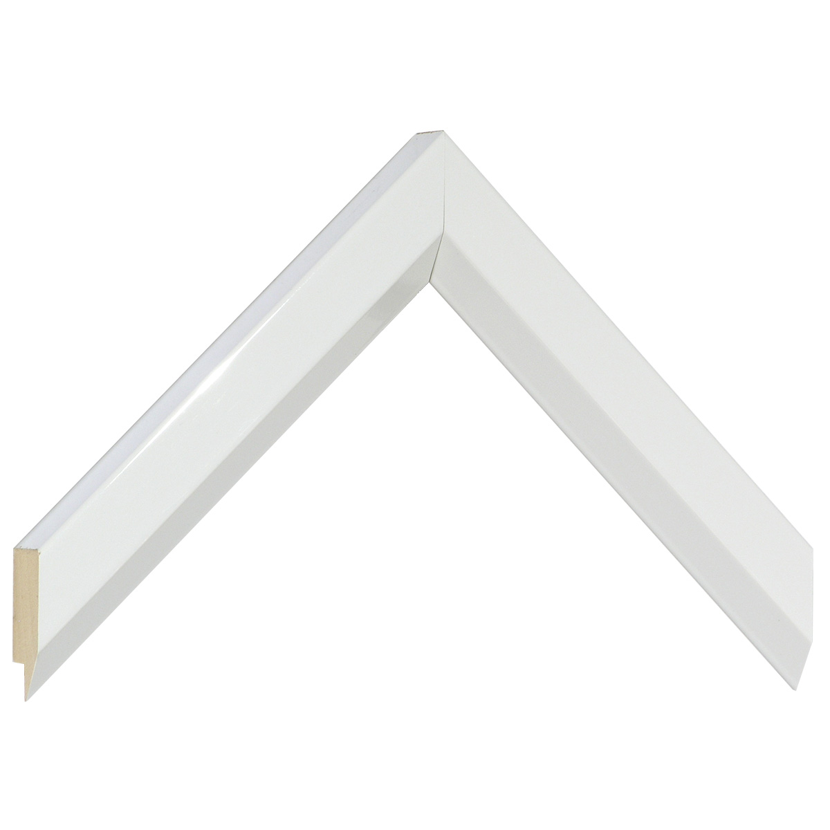 Baguette ayous, larg.28mm haut.20 - Blanc brillant -  Échantillons