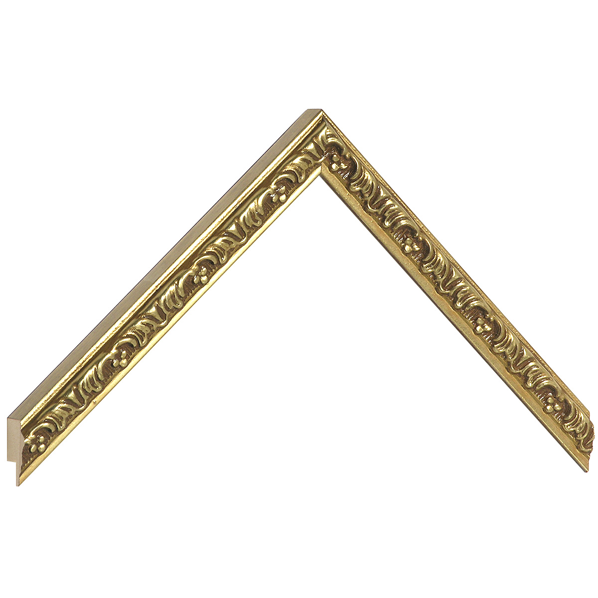 Baguette pin jointé larg.16mm, haut.16mm - Or avec décorations -  Échantillons