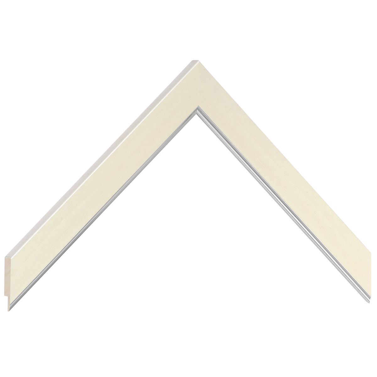 Baguette ayous jointé, larg.21mm, haut.10mm - crème fil argent -  Échantillons