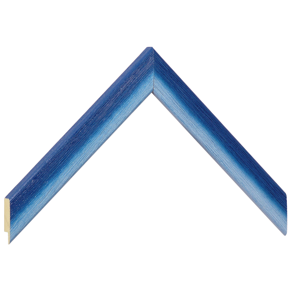 Baguette ayous, larg.23mm, haut.13mm - mat, nuancée azure -  Échantillons