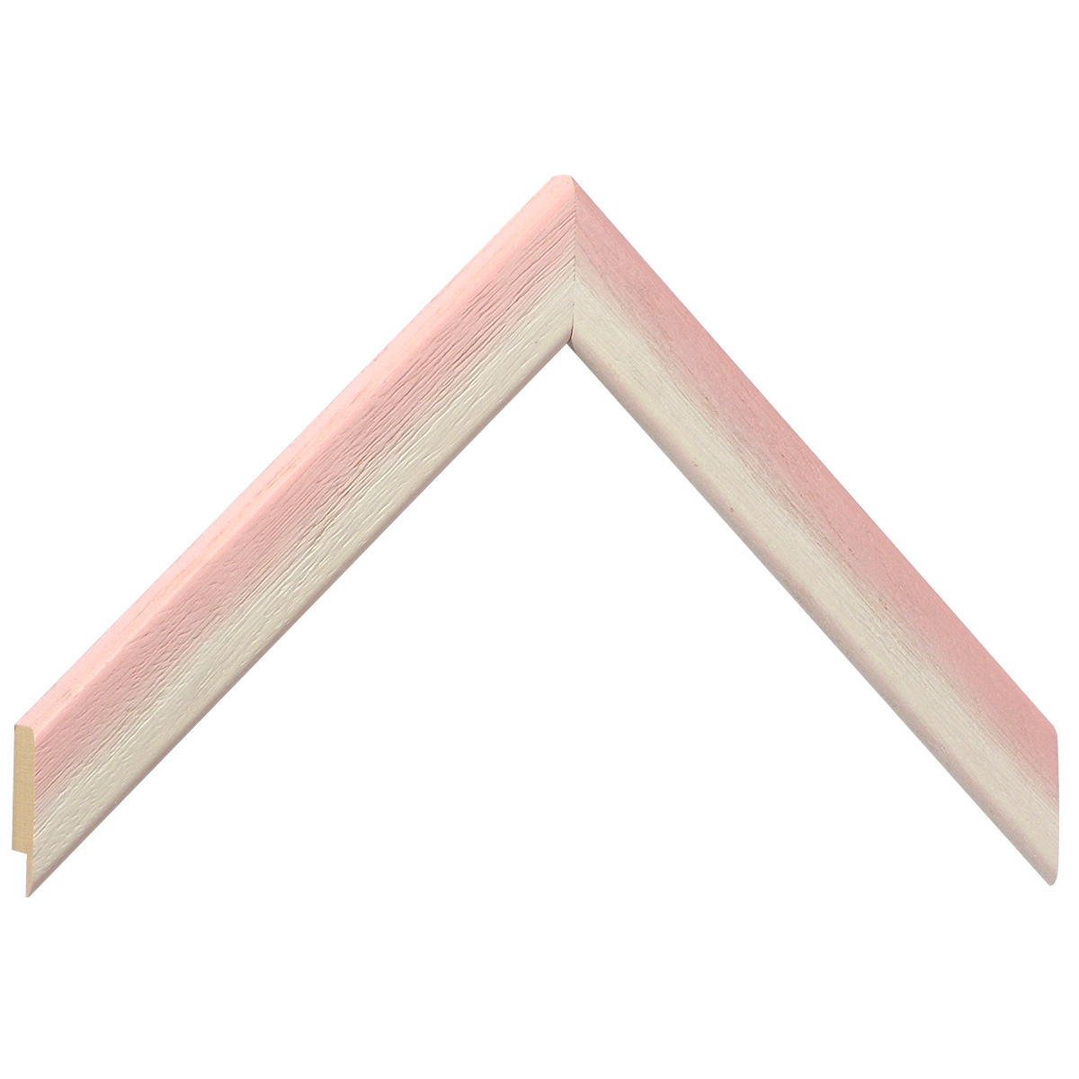 Baguette ayous, larg.23mm, haut.13mm - mat, nuancée rose -  Échantillons