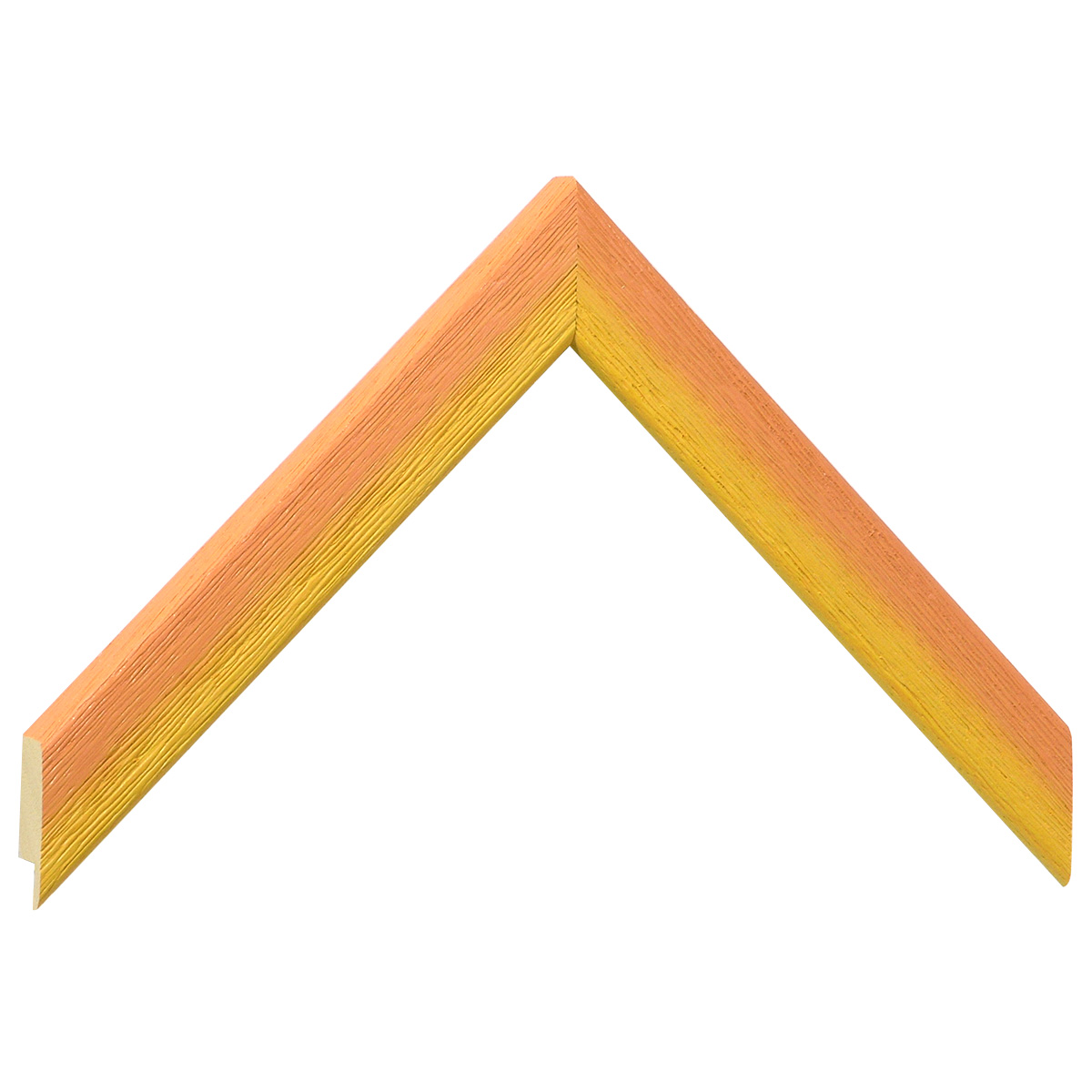 Baguette ayous, larg.23mm, haut.13mm - mat, nuancée orange -  Échantillons