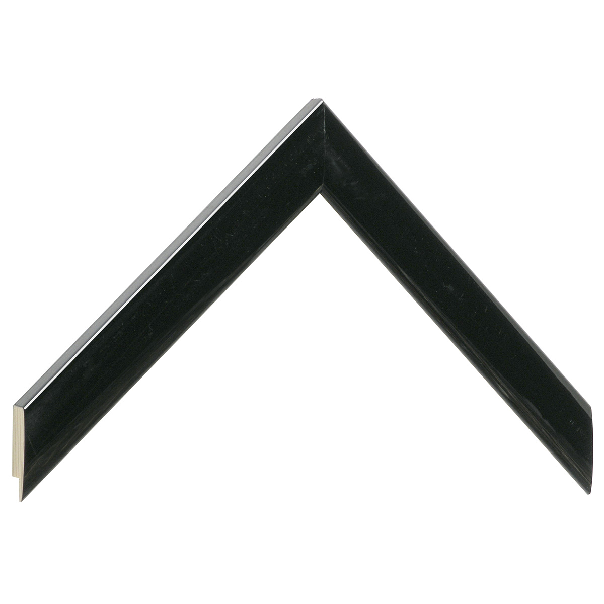 Baguette ayous, larg.23mm haut.13 - brillant, noir -  Échantillons