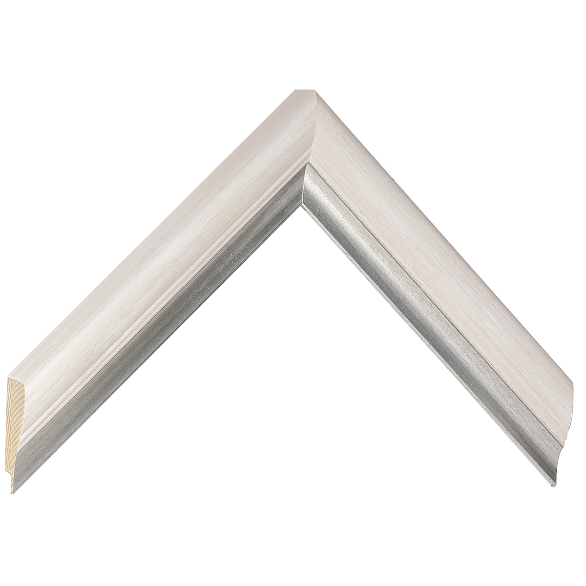 Baguette sapin jointé - Largeur 30mm Hauteur 27 - Blanc -  Échantillons