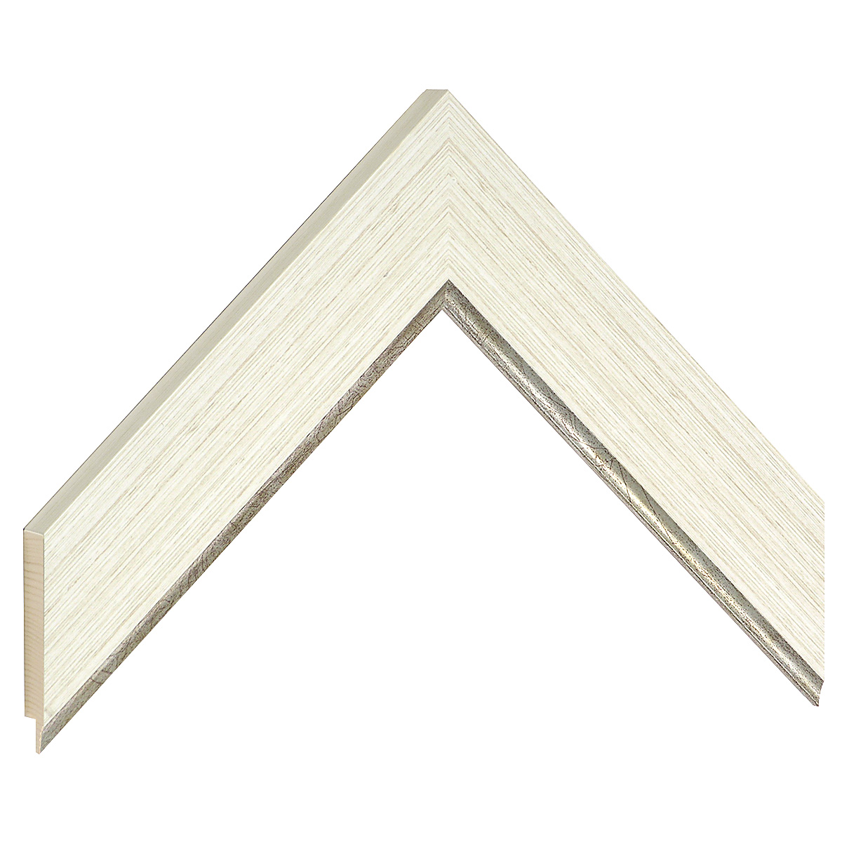 Baguette pin jointé, largeur 38mm, hauteur 15 - Ivoire, fil argent -  Échantillons
