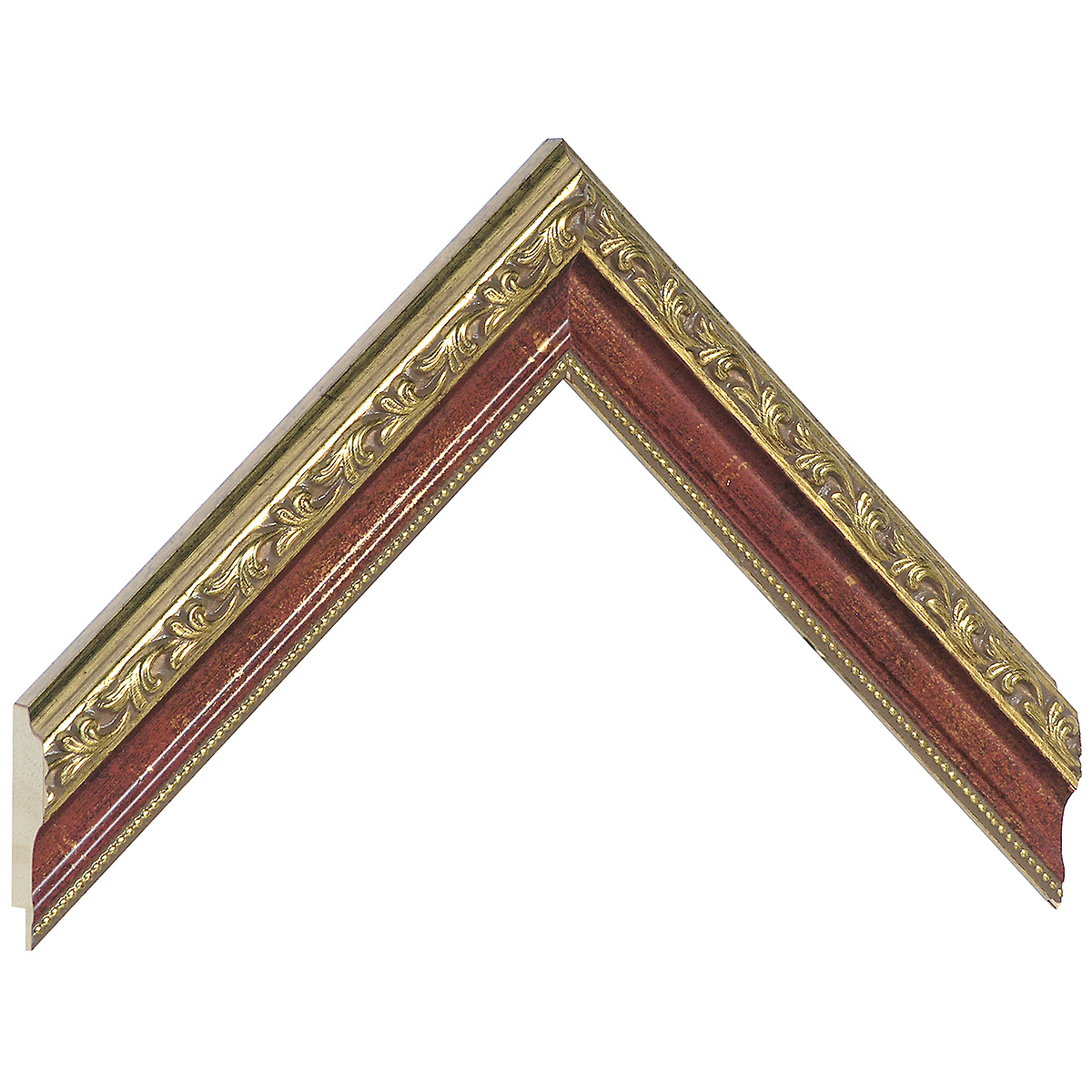 Baguette pin jointé larg.32mm - rouge, décorations en relief -  Échantillons