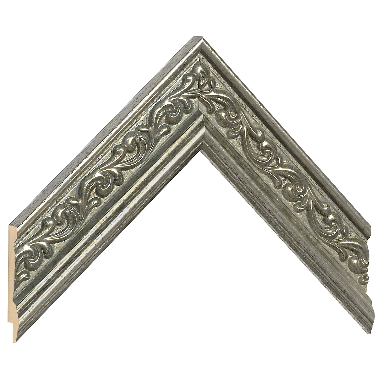 Baguette ayous, larg.44mm haut.22 - argent avec décorations -  Échantillons