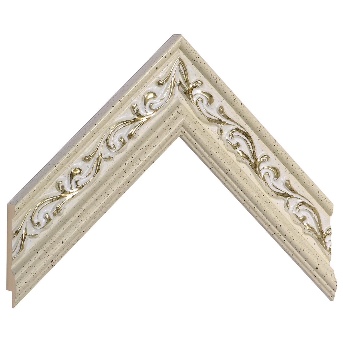 Baguette ayous, larg.44mm haut.22 - crème avec décorations -  Échantillons