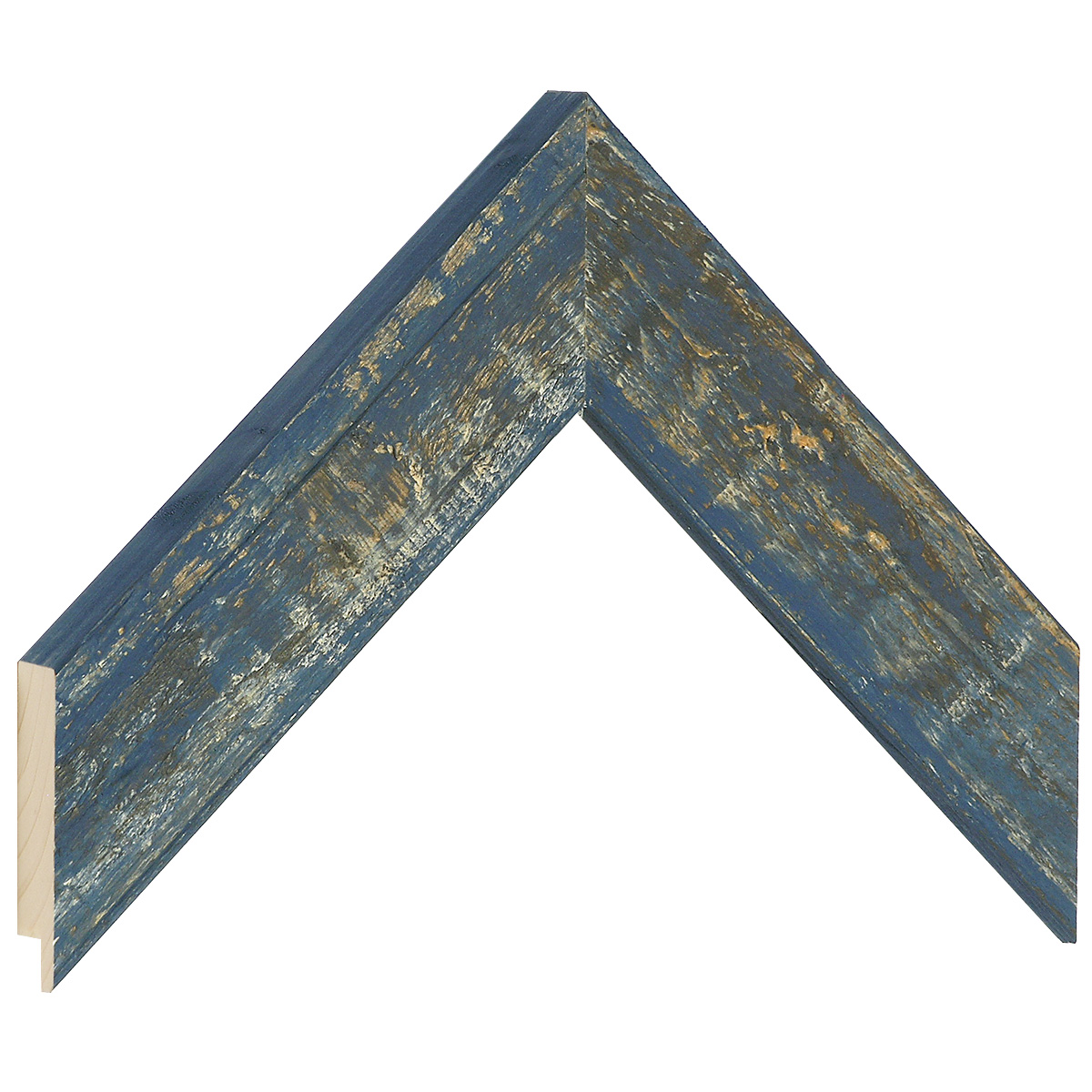 Baguette pin, larg.42mm, haut.19mm - finition rustique, bleue -  Échantillons