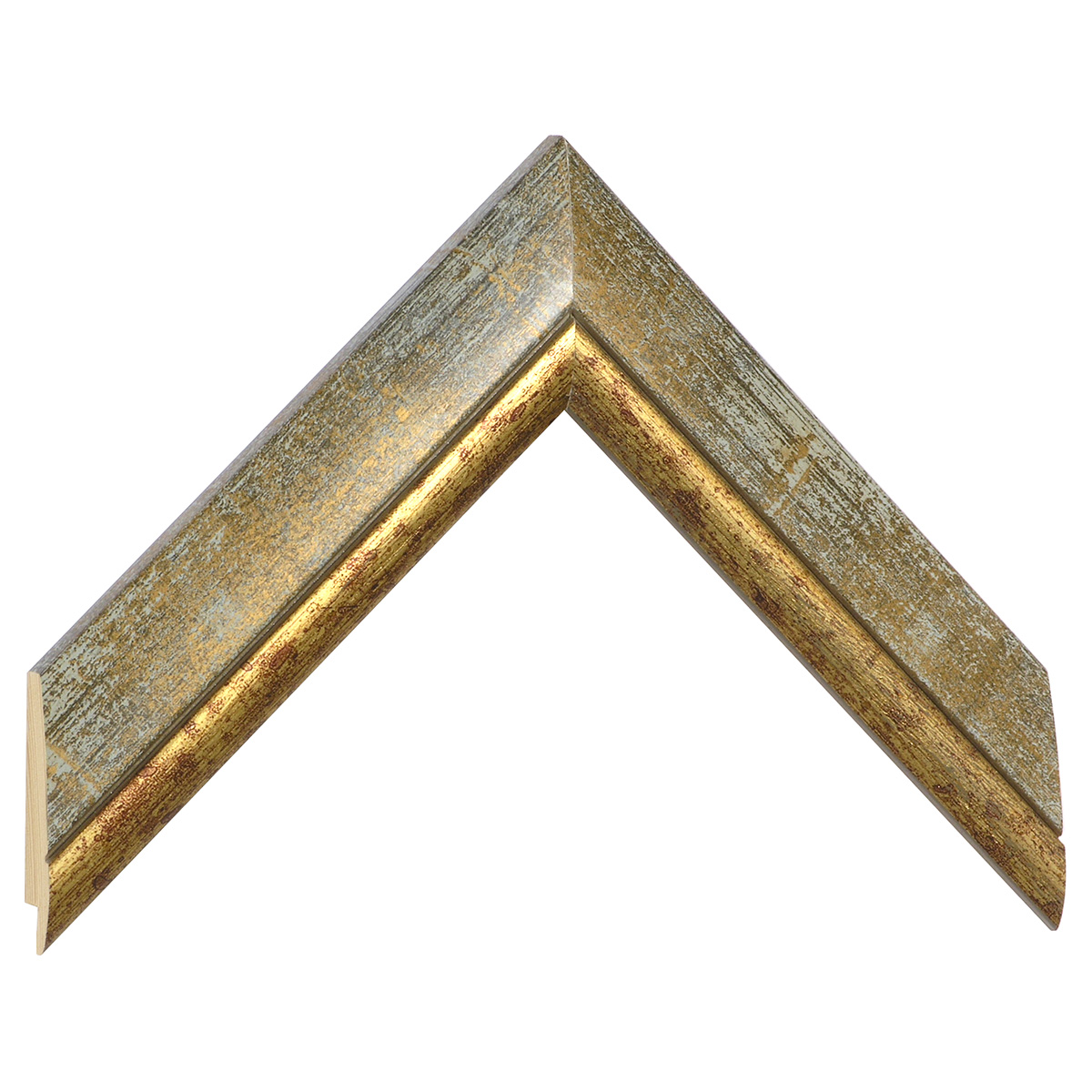 Baguette pin, Largeur 40mm, Hauteur 18mm - Blanc, fil or -  Échantillons