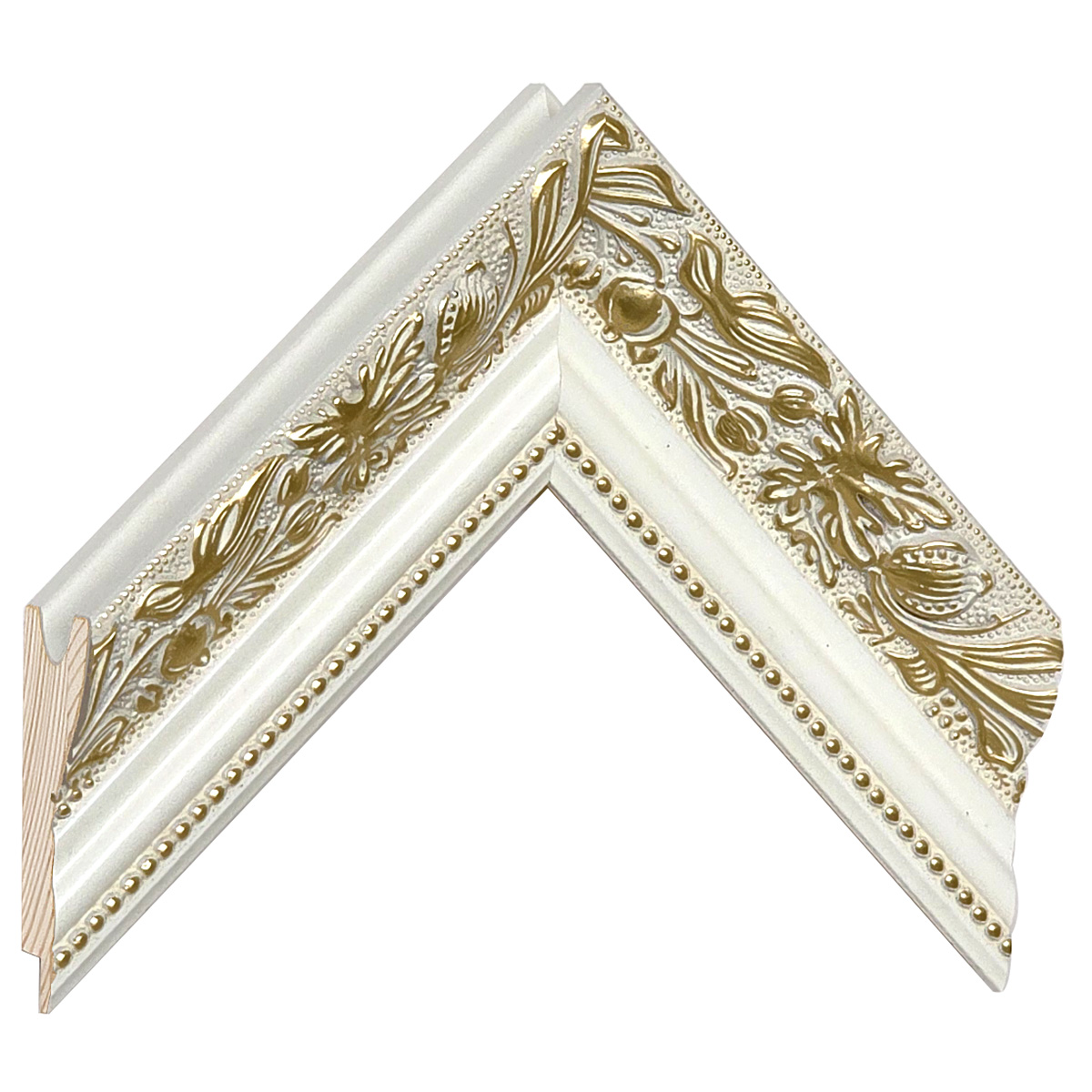 Baguette pin jointé - Largeur 66mm Hauteur 32 - Crème avec décorations -  Échantillons