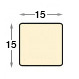 Baguettes pour châssis, ayous, 15x15mm - Profil