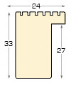 Baguette ayous - Largeur 24mm Hauteur 33 -  - Profil