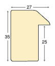 Baguette ayous - Largeur 27mm Hauteur 35 - Fumé - Profil