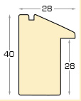 Baguette ayous larg.28mm haut.40 - couleur brune - Profil