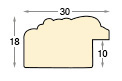 Baguette ayous - Largeur 18mm Hauteur 18 - Dorée avec décorations - Profil