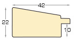Baguette pin jointé - Largeur 42mm Hauteur 22 - Noyer fil or - Profil