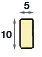 Hausse plastique - longueur 2 mètresplate - 5x10mm - noyer - Profil