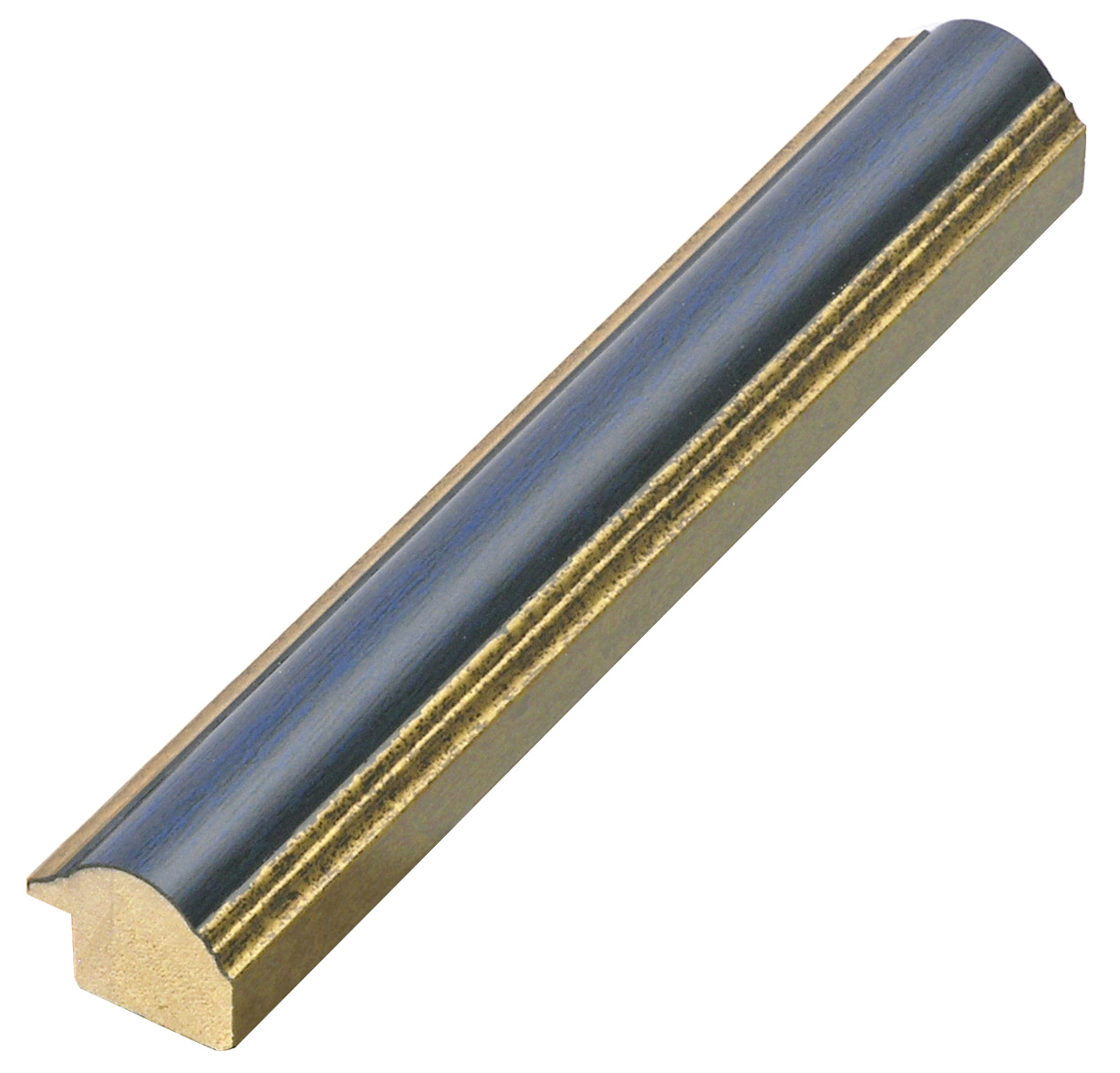 Baguette pin jointé larg.25mm, haut.19, forme arrondie - bleu fil or