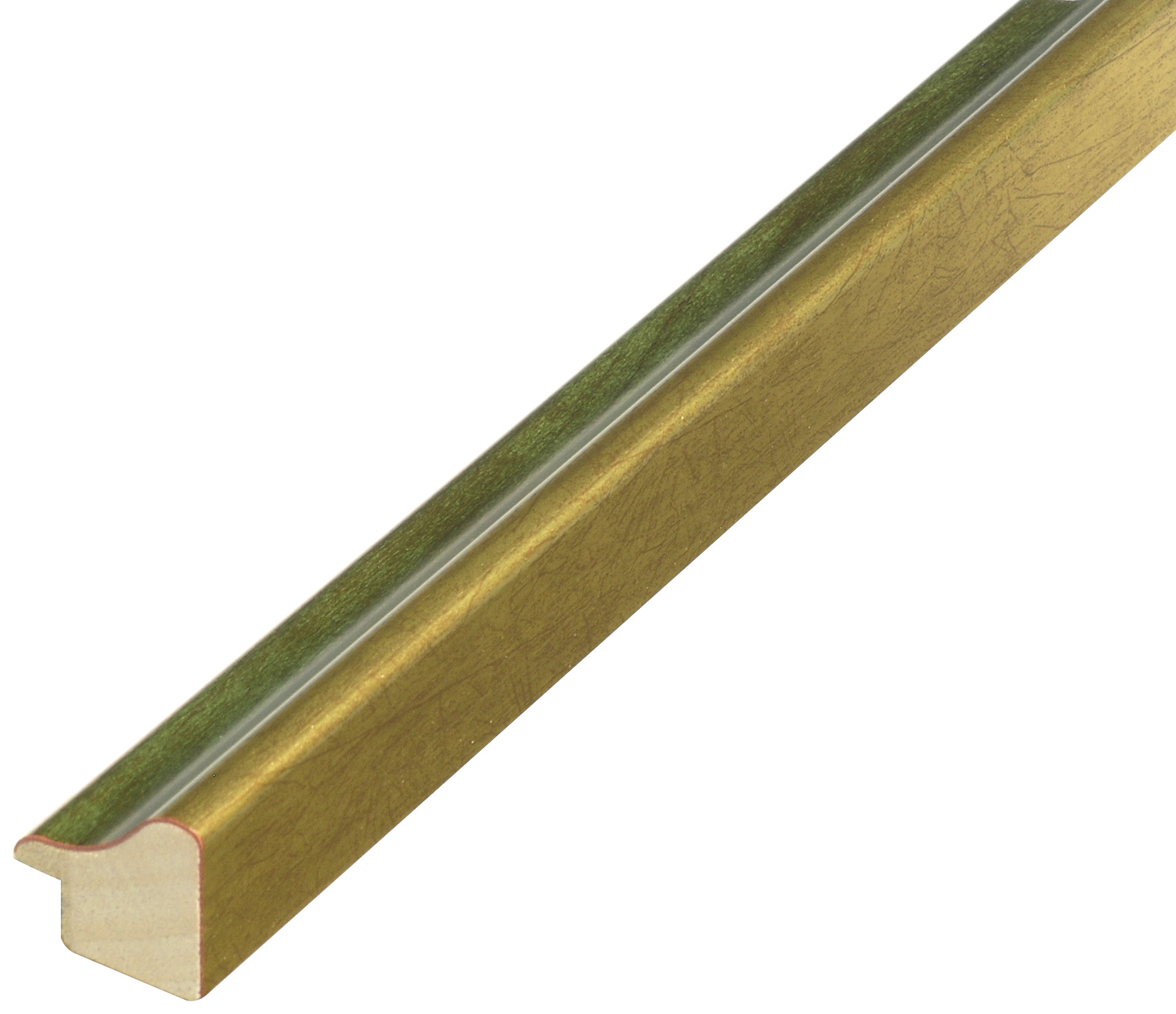 Baguette ayous jointé, larg.23mm - haut.22 - dorée verte