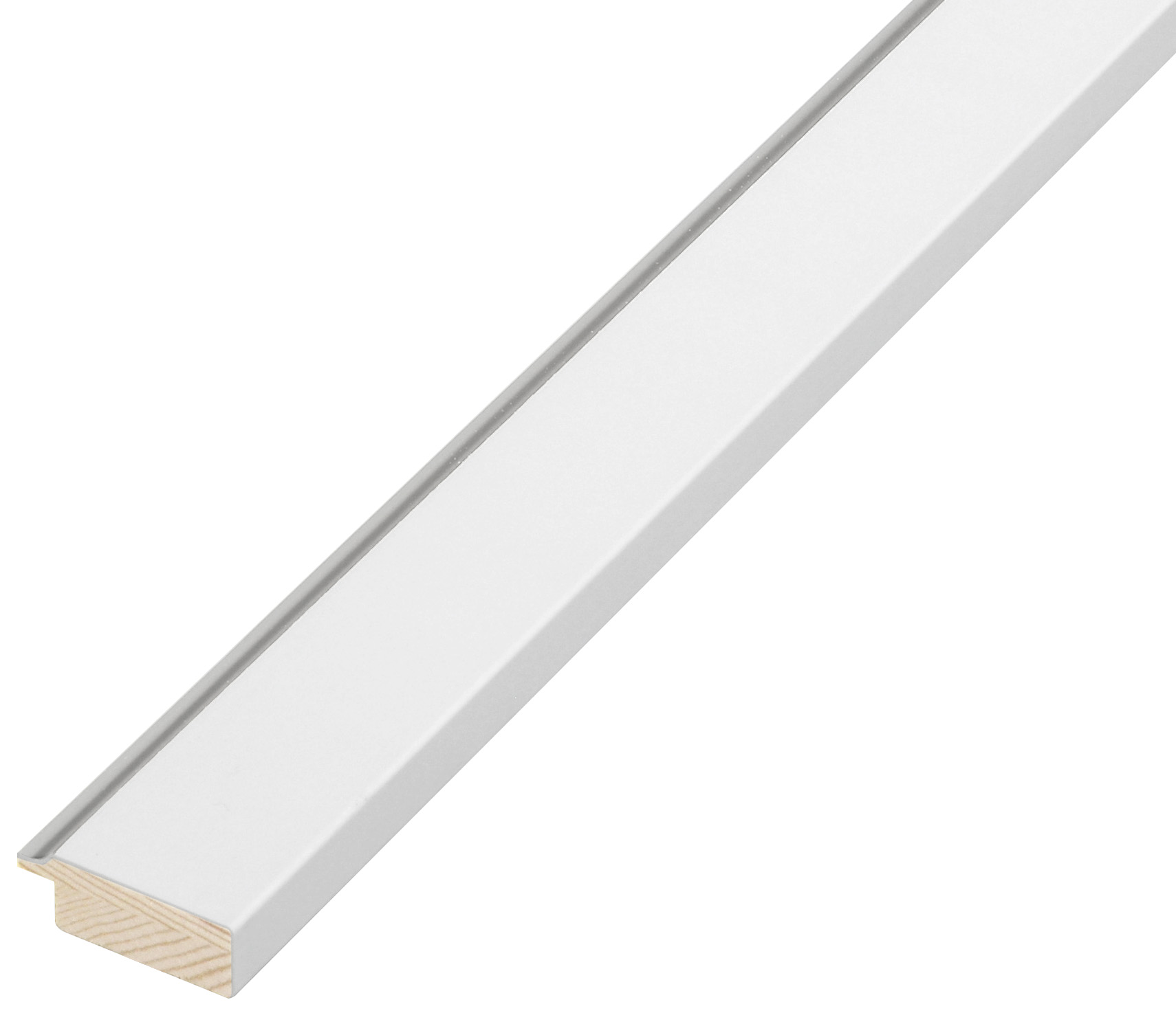 Baguette pin jointé, largeur 34mm, hauteur 12 - Blanc, fil argent