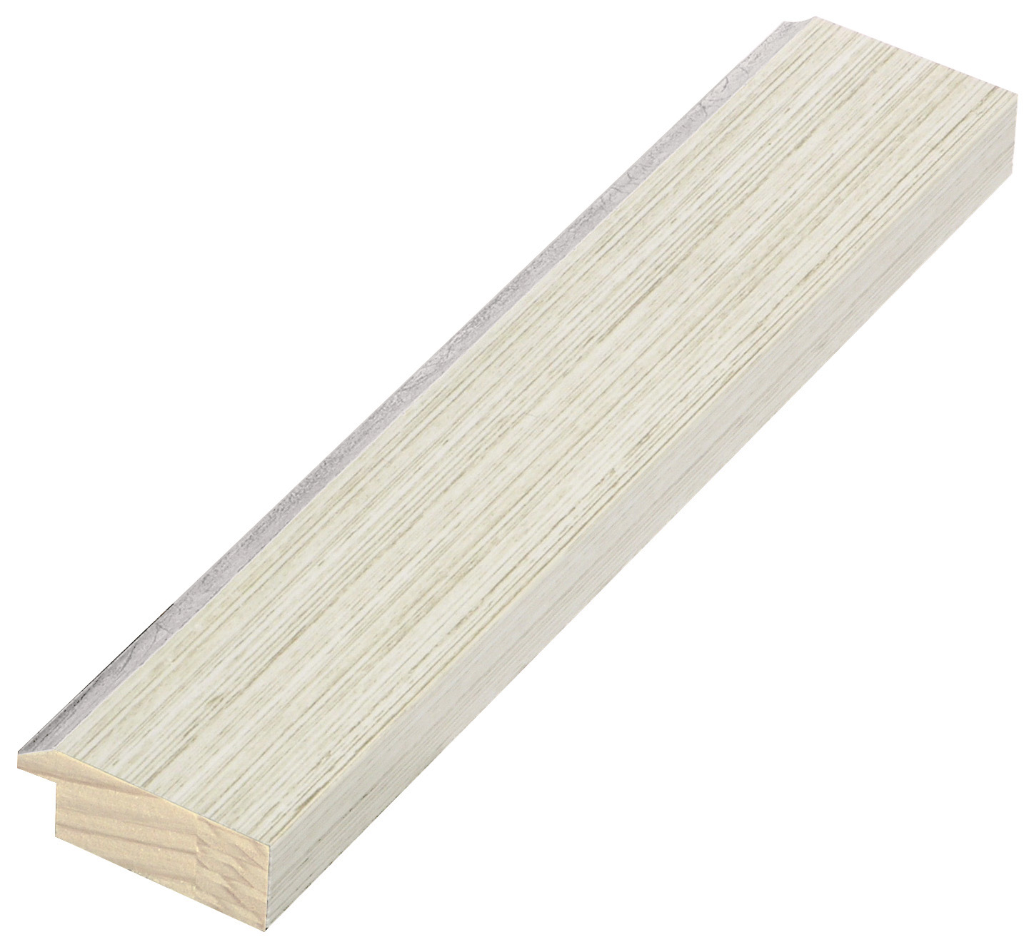 Baguette pin jointé, largeur 38mm, hauteur 15 - Ivoire, fil argent
