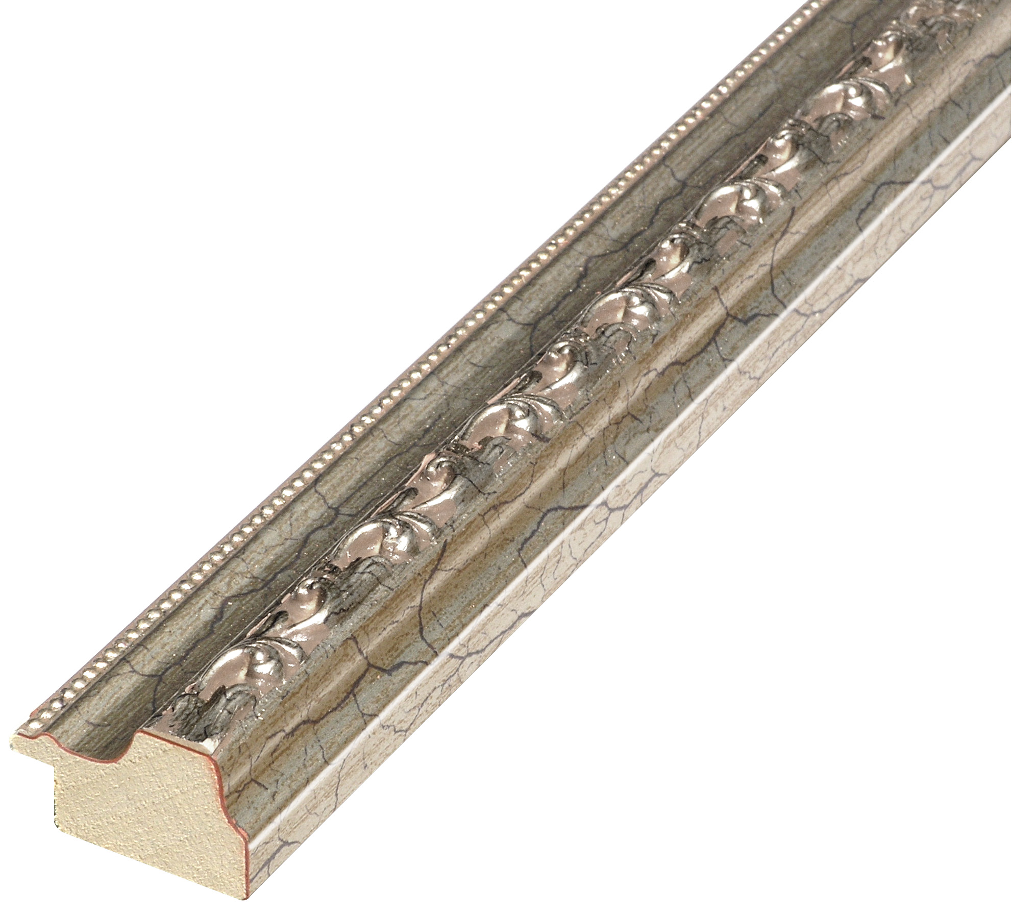 Baguette pin jointé larg.32mm - bronze, décorations en relief
