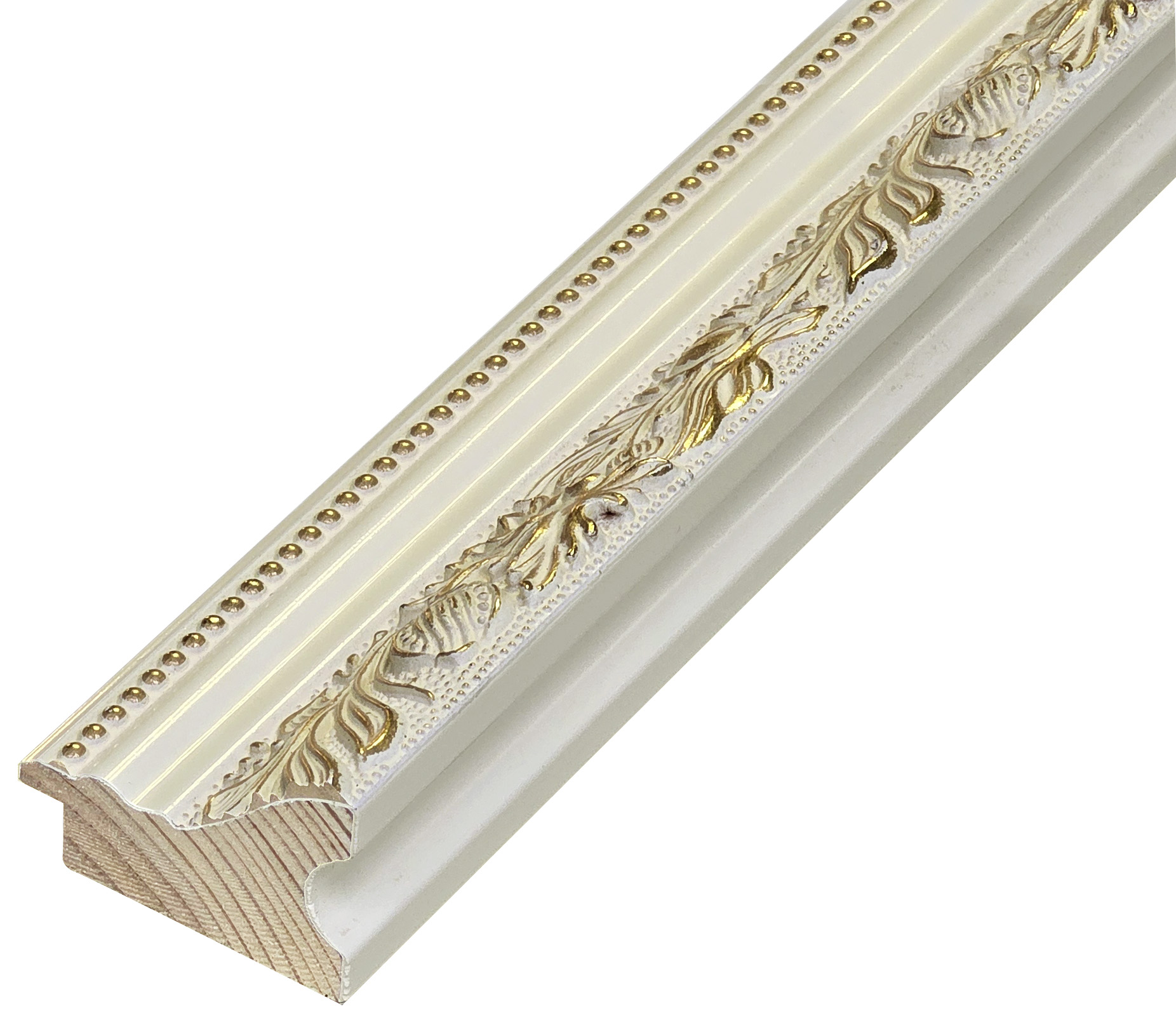 Baguette pin jointé - Largeur 66mm Hauteur 32 - Crème avec décorations